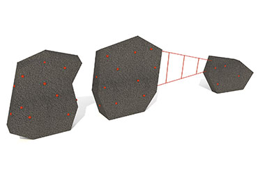 Strutture rocciose per l'arrampicata con poligoni ROX 